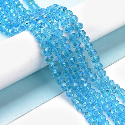 Electroplate Glass Beads Strands EGLA-A034-T4mm-L03-1