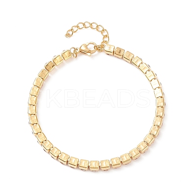 304 Stainless Steel  Rhinestones Link Chain Bracelets STAS-A052-15M-1