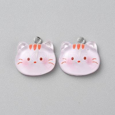 Transparent Resin Pendants for Hairpin Accessories RESI-WH0081-02B-1