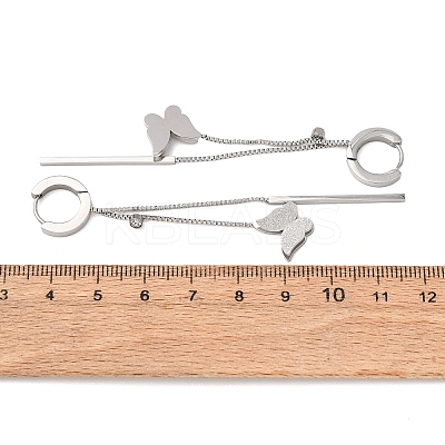 304 Stainless Steel Hoop Earrings EJEW-F393-15P-1