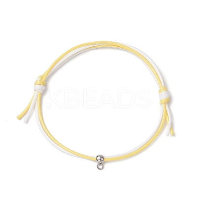 16Pcs Two Tone Waxed Polyester Cord Bracelets for Men Women BJEW-JB11790-1