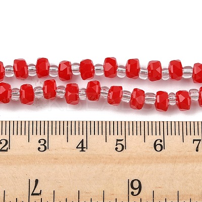 Opaque Glass Beads Strands GLAA-P076-01C-08-1