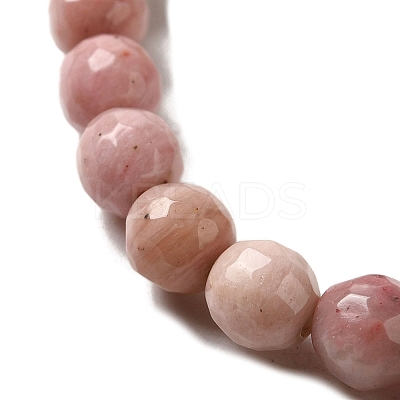 Natural Rhodonite Round Beaded Stretch Bracelet for Women BJEW-D446-F-27-1
