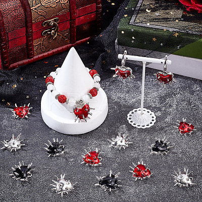 24Pcs 3 Colors Tibetan Style Alloy Pendants FIND-SC0025-49-1