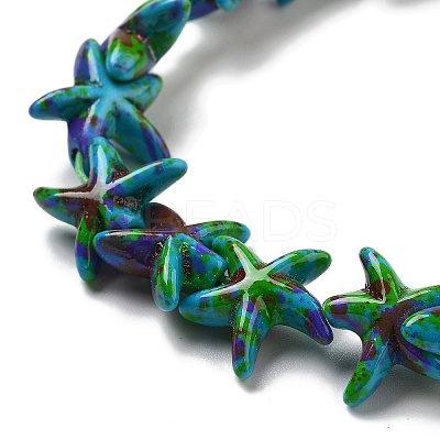 Synthetic Turquoise Dyed Beads Strands G-P507-04P-1