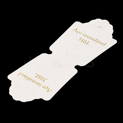 Fold Over Gold Stamping Paper Jewelry Display Cards CDIS-M005-11-1