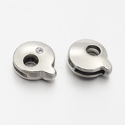 Letter Slider Beads for Watch Band Bracelet Making ALRI-O012-Q-NR-1