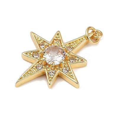 Brass Micro Pave Cubic Zirconia Pendants KK-R230-05G-1