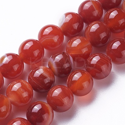 Natural Red Agate Beads Strands G-P434-09C-C-1