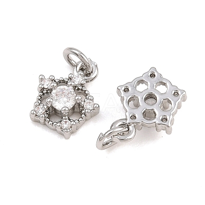 Brass Micro Pave Cubic Zirconia Charms CU-CBAA6E8-05P-02-1