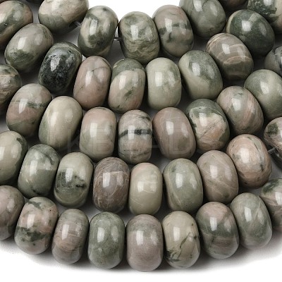 Natural Green Wood Lace Stone Wooden Jasper Beads Strands G-A280-A29-02-1