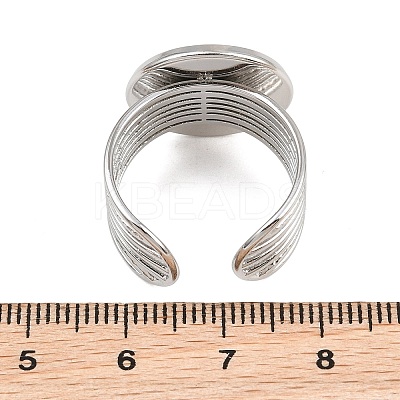 304 Stainless Steel Cuff Ring Components SA-CBA82C8-03E-P-1