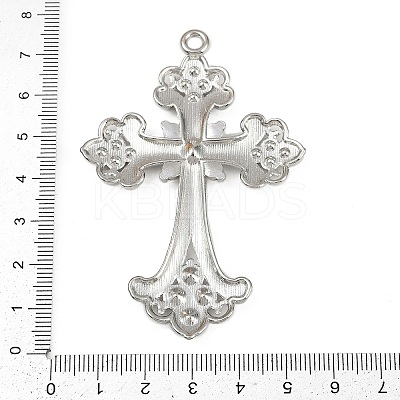 Alloy Rhinestone Cross Big Pendants ALRI-1475-P-RS-1