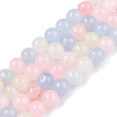 Dyed Natural White Jade Beads Strands G-T140-4mm-A03-1