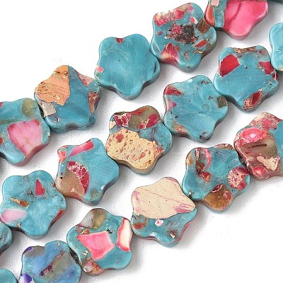 Dyed Synthetic Imperial Jasper Beads Strands G-D337-10mm-B04-1