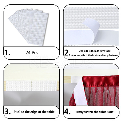 Polyester Table Skirt AJEW-WH20022-20H-1