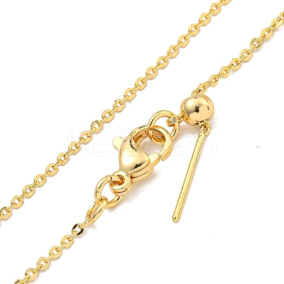 Brass Cable Chain Necklaces for Women NJEW-G084-10G-1