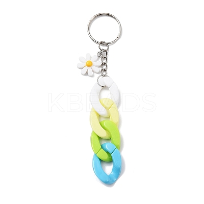 Acrylic Curb Chain Keychain KEYC-JKC00633-02-1