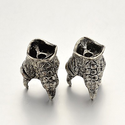 Brass Animal Claw Bead Caps KK-E639-10-1
