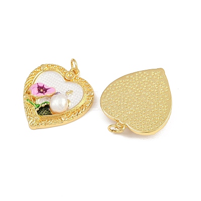 Brass Pave Cubic Zirconia Pendants KK-L240-22G-1