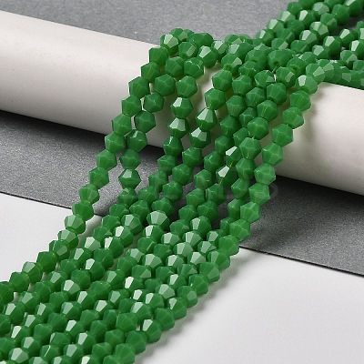 Opaque Solid Color Imitation Jade Glass Beads Strands LS-GLAA-F029-P4mm-08-1