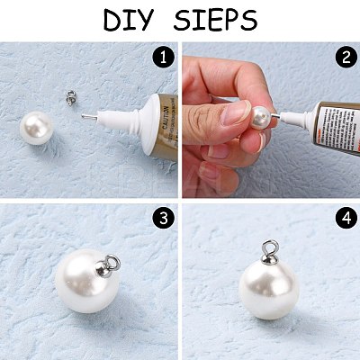 304 Stainless Steel Cup Pearl Peg Bails Pin Pendants STAS-K146-001-5mm-1