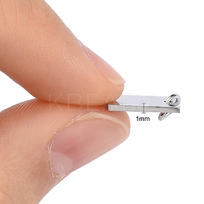 Anti-Tarnish 304 Stainless Steel Stamping Blank Tag Charms STAS-I311-28P-1