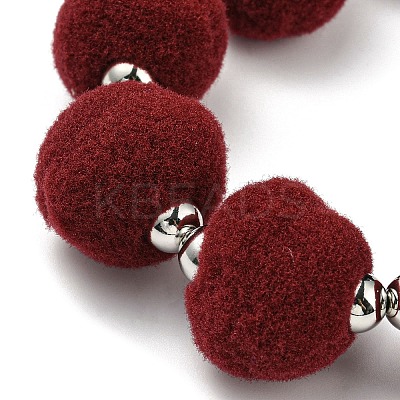 Phone Lanyard Universal Plush Ball Wrist Lanyard LS-HJEW-Q011-01C-P-1