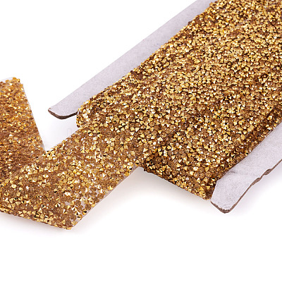 Glitter Resin Hotfix Rhinestone(Hot Melt Adhesive On The Back) OCOR-TA0002-03-40mm-1