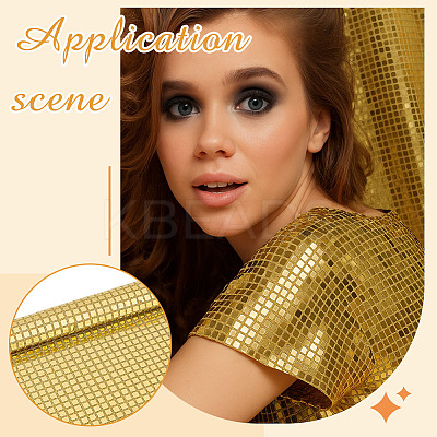 Sequin Polyester Fabric AJEW-WH0348-452C-1