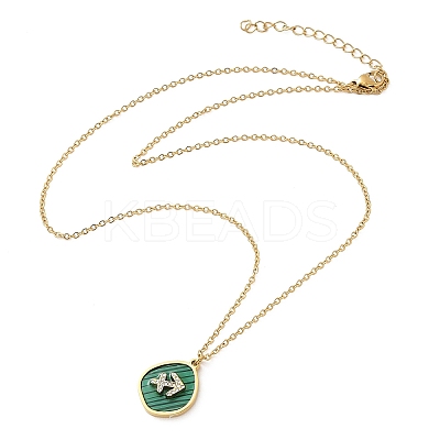 304 Stainless Steel Micro Pave Cubic Zirconia constellation Pendant Necklaces NJEW-R021-01G-09-1