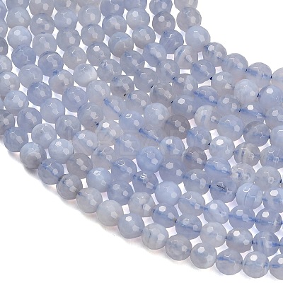 Natural Blue Lace Agate Beads Strands G-C280-B07-6mm-1