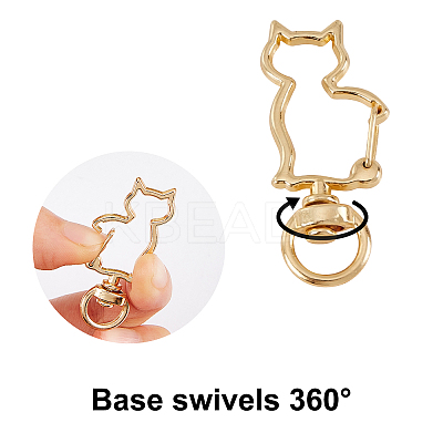 Alloy Swivel Keychain Clasp Findings KEYC-CA0001-03-1