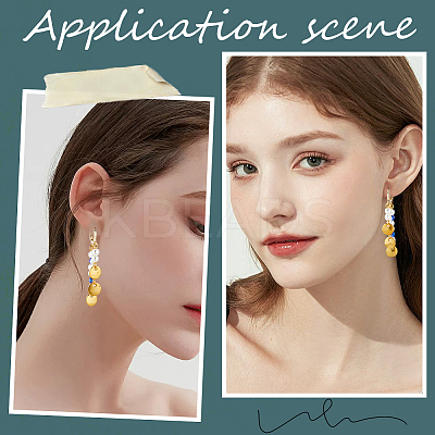 20Pcs 2 Style Brass Huggie Hoop Earring Findings KK-BBC0007-55G-1