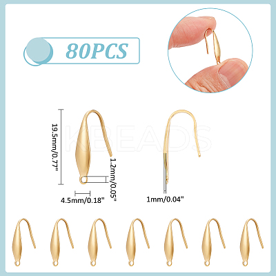 Ion Plating(IP) 316 Surgical Stainless Steel Earring Hooks STAS-UN0058-42G-1