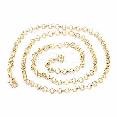 Brass Rolo Chain Necklaces X-MAK-F036-01G-1