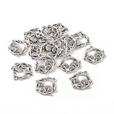 Tibetan Style Alloy Pendants PALLOY-R134-09B-RS-1