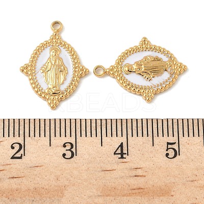 304 Stainless Steel Enamel Pendants STAS-U057-12G-01-1