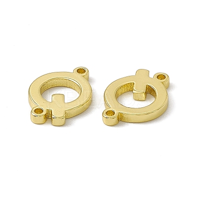 Rack Plating Brass Letter Connector Charms KK-C007-38G-Q-1