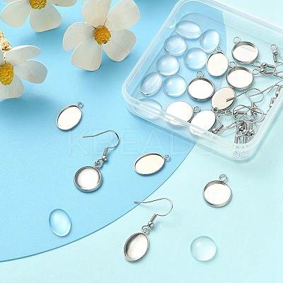 DIY Blank Dome Dangle Earrings Making Kit DIY-YW0002-03-1