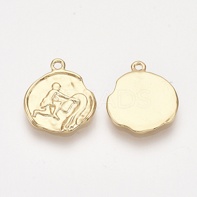 Brass Pendants X-KK-S352-01G-1