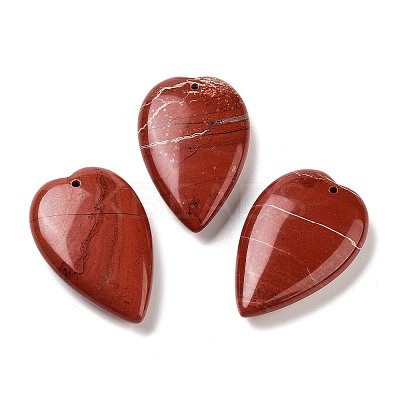 Natural Red Jasper Pendants G-D087-02I-1