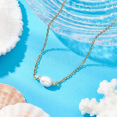Mother's Day Jewellery Natural Cultured Freshwater Pearl Pendant Necklaces X-NJEW-JN05134-03-1