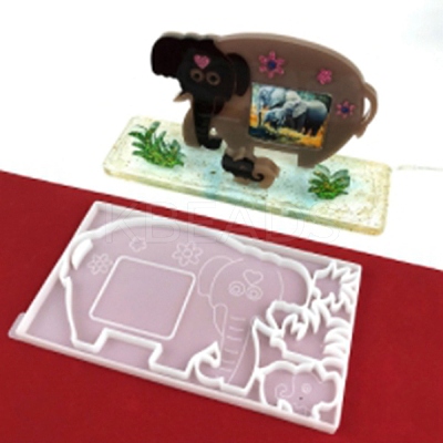 DIY Elephant Photo Frame & Grass Decoration Silicone Molds LS-DIY-I099-56-1