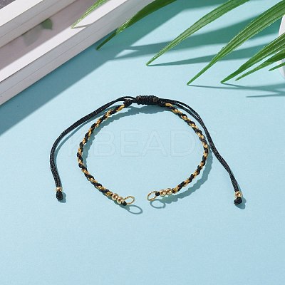 Adjustable Nylon Braided Cord Bracelet Making AJEW-JB00891-01-1