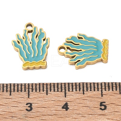 304 Stainless Steel Enamel Pendants SA-CBA7876-29G-02-1