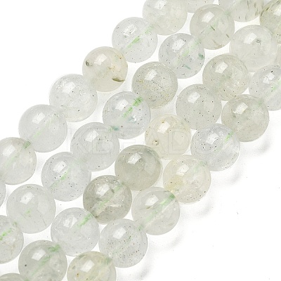 Natural Green Beryl Beads Strands G-F787-01-8mm-1