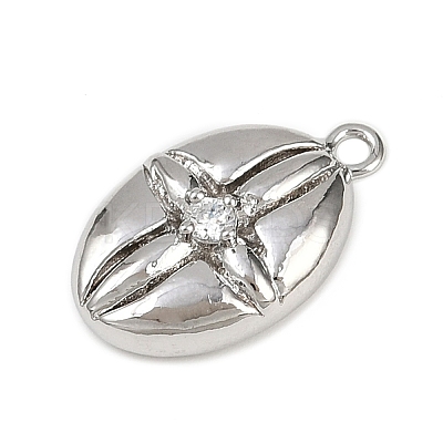 Brass Pave Clear Cubic Zirconia Pendants LS-KK-L238-27P-1