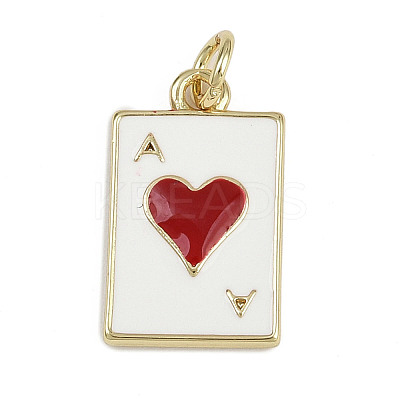 Brass Enamel Pendants KK-D409-28G-1