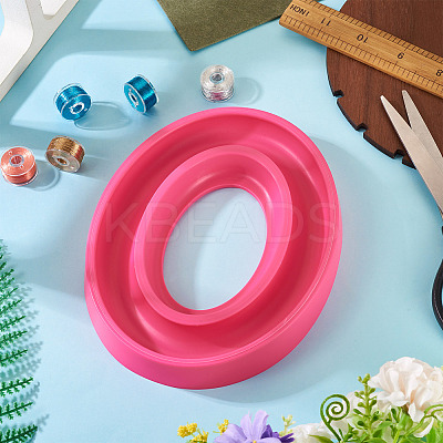 1Pc Plastic Oval Bobbin Holder AJEW-TA0003-08A-1